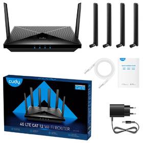 Router Cudy LT12_EU AC1200 Wi-Fi Mesh 4G/LTE Cat12 Gigabit černá barva
