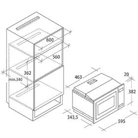 Mikrovlnná trouba Candy CA20FMW7NB černá barva
