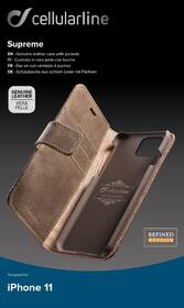 Pouzdro na mobil flipové CellularLine Supreme na Apple iPhone 11 hnědé

 obrázek produktu 3 z 3
