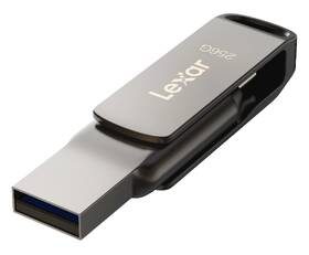USB Flash Lexar JumpDrive D400 Dual, 256GB šedá barva
