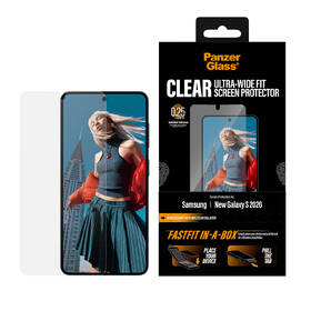 Tvrzené sklo PanzerGlass na Samsung Galaxy S26 s bezprašným aplikačním boxem 

 obrázek produktu 1 z 8