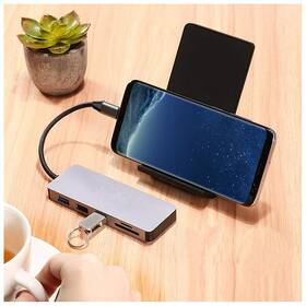 USB Hub PLATINET USB-C/USB-C PD, HDMI, SD, Micro SD, 2x USB 2.0, USB 3.0 šedý

 obrázek produktu 5 z 6