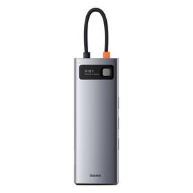 USB Hub Baseus Metal Gleam Series 9v1 HUB USB-C (USB-C PD 100W, 3x USB 3.0, HDMI, VGA, RJ45, SD/TF port) šedý

 obrázek produktu 3 z 10