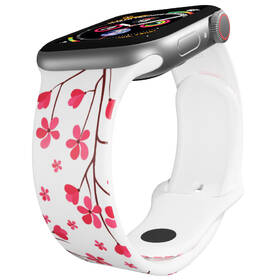 Řemínek Mi-Band na Apple Watch 42/44/45/49 mm - motiv Sakura, bílý 

 obrázek produktu 2 z 3