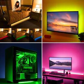 LED pásek Solight WIFI smart RGB pásek pro TV, 4x50cm, USB 

 obrázek produktu 4 z 6