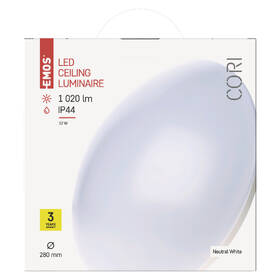Stropní svítidlo EMOS Cori, kruh, 12W, neutrální bílá bílé

 obrázek produktu 6 z 6