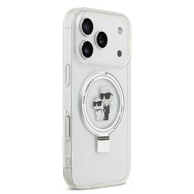 Kryt na mobil Karl Lagerfeld Ringstand Karl and Choupette MagSafe na Apple iPhone 17 Pro bílý

 obrázek produktu 3 z 6