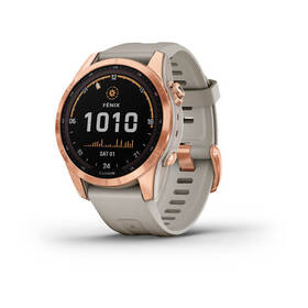 Chytré hodinky Garmin fenix 7S Solar - Rose Gold/Sand Silicone Band 

 obrázek produktu 6 z 10
