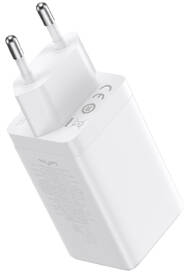 Nabíječka do sítě Baseus GaN5 Pro, 2x USB-C, USB-A, 65W + USB-C kabel 1m bílá

 obrázek produktu 2 z 10