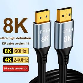 Kabel PremiumCord DisplayPort 1.4, 32,4 Gbit/s, 8K, 3 m černý

 obrázek produktu 7 z 19