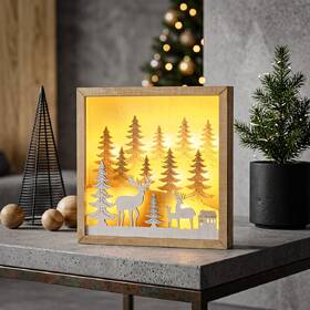 LED dekorace Solight 3D dřevěná,12x LED, 2x AA, (25cm) dřevo

 obrázek produktu 3 z 8