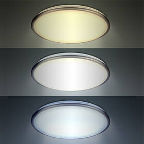 Stropní svítidlo Solight Silver, kulaté, 24W, 1800lm, stmívatelné, dálkové ovládání, 38cm stříbrné

 obrázek produktu 2 z 5