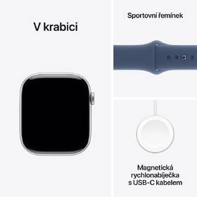 Chytré hodinky Apple GPS + Cellular 46mm pouzdro ze stříbrného hliníku - denimový sportovní řemínek - M/L 

 obrázek produktu 8 z 8