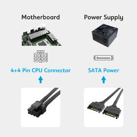 Adaptér AKASA Dual SATA na 8P CPU, 18AWG, 15cm černý

 obrázek produktu 1 z 5