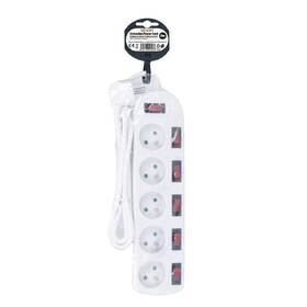 Kabel prodlužovací Solight 5x zásuvka, 6x vypínač, 2 m bílý

 obrázek produktu 3 z 3