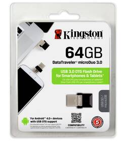 USB Flash Kingston 64GB OTG MicroUSB/USB 3.0 černý

 obrázek produktu 5 z 9