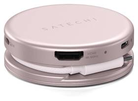 USB Hub Satechi On-the-Go 5 v 1 (1x HDMI 4K 60Hz, 1x USB-C, 1x USB-A 3.0, 1x USB-C PD 60W, 1x SD) růžový

 obrázek produktu 5 z 8