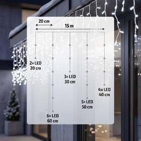 Vánoční osvětlení Solight LED, rampouchy, 300 LED, IP44, (15m) průhledné

 obrázek produktu 6 z 6