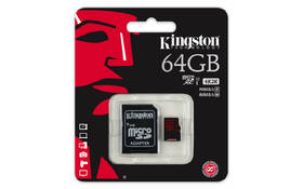 Paměťová karta Kingston 64GB UHS-I U3 (90R/80W) + adapter 

 obrázek produktu 2 z 2