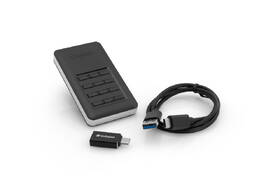 SSD externí Verbatim 256GB, s numerickou klávesnicí pro šifrování stříbrný/šedý

 obrázek produktu 5 z 6