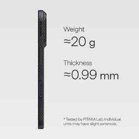 Kryt na mobil Pitaka Ultra-Slim na Apple iPhone 17 Pro černý/šedý

 obrázek produktu 5 z 6