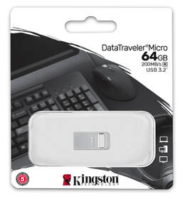 USB Flash Kingston DataTraveler Micro Metal 64GB stříbrný

 obrázek produktu 2 z 5