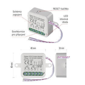 Modul EMOS GoSmart motorický IP-2122CZ, ZigBee, 2-kanálový 

 obrázek produktu 8 z 18