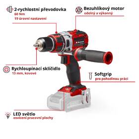 Vrtací šroubovák Einhell TP-CD 18 Li Brushless-Solo (bez baterie) 4513850 

 obrázek produktu 2 z 8
