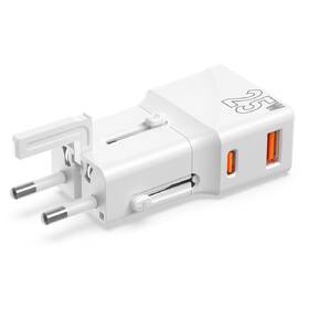 Cestovní adaptér Mobile Origin Travel adapter 25W, EU/US/UK/AU bílý

 obrázek produktu 4 z 7