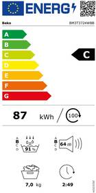 Sušička prádla Beko BM3T3724WBB bílá barva
