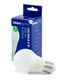 Žárovka LED Tesla Lightning klasik, E27, 5W, studená bílá 

 obrázek produktu 2 z 2