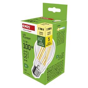 Žárovka LED EMOS Filament klasik, 7,2W, 1521lm, E27, teplá bílá 

 obrázek produktu 4 z 13