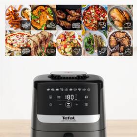 Fritéza horkovzdušná Tefal EY551HE0 Easy Fry Silence XL 5 l šedá barva
