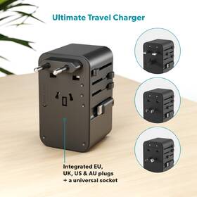 Cestovní adaptér Epico UltraBoost Universal GaN 70W titanový

 obrázek produktu 9 z 11
