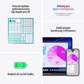 Notebook Apple 14" M5 10× CPU 10× GPU, 24 GB, 1 TB - vesmírně černý CZ 

 obrázek produktu 7 z 8