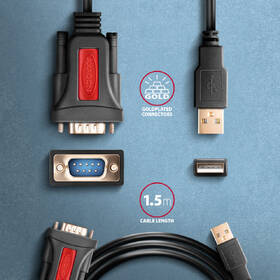 Kabel Axagon USB-A 2.0 - sériový RS-232 Prolific adaptér,1,5m černá

 obrázek produktu 4 z 4