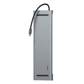 Dokovací stanice Baseus Enjoyment Series USB-C (USB-C PD, 3x USB 3.0, 2x 4K HDMI, VGA, RJ45, 3,5mm Jack, microSD/SD) šedá

 obrázek produktu 1 z 6