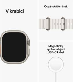 Chytré hodinky Apple GPS + Cellular, 49mm pouzdro z titanu - bílý oceánský řemínek 

 obrázek produktu 7 z 7
