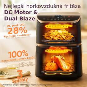 Fritéza horkovzdušná COSORI DC123S TurboTower Pro, 10,8 l černý

 obrázek produktu 4 z 10
