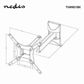 Držák TV Nedis Full Motion, pro úhlopříčky 10" až 32", nosnost 30 kg černý

 obrázek produktu 8 z 9