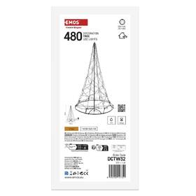 LED dekorace EMOS svítící stromek, 180 cm, 480LED, IP44, venkovní i vnitřní, teplá bílá 

 obrázek produktu 5 z 8