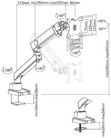 Držák STELL SOS 2011, single, na monitor, pro úhlopříčky 13" až 32", nosnost 9 kg černý

 obrázek produktu 17 z 17