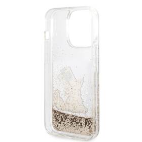 Kryt na mobil Karl Lagerfeld Liquid Glitter Choupette Eat na Apple iPhone 14 Pro zlatý

 obrázek produktu 2 z 3