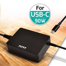 Napájecí adaptér PORT CONNECT 90W, USB-C plug černý

 obrázek produktu 3 z 4