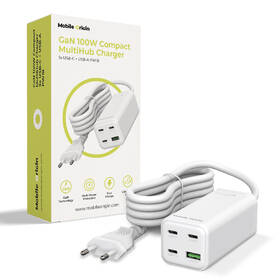 Nabíječka do sítě Mobile Origin Compact MultiHub GaN 100W 3x USB-C + USB-A bílá

 obrázek produktu 17 z 17
