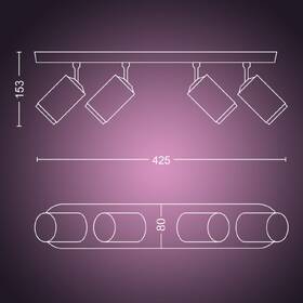 Bodové svítidlo Philips Fugato White and Color Ambiance 4 Spot černé

 obrázek produktu 2 z 4
