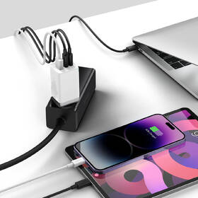 Nabíječka do sítě Baseus GaN5 Pro, 2x USB-C, USB-A, 65W + USB-C kabel 1m bílá

 obrázek produktu 7 z 10