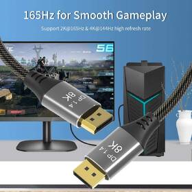 Kabel PremiumCord DisplayPort 1.4, 32,4 Gbit/s, 8K, 3 m černý

 obrázek produktu 12 z 19