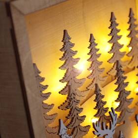 LED dekorace Solight 3D dřevěná,12x LED, 2x AA, (25cm) dřevo

 obrázek produktu 8 z 8