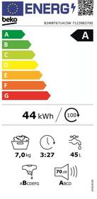 Vestavná pračka Beko B3WBT671415W bílá barva
